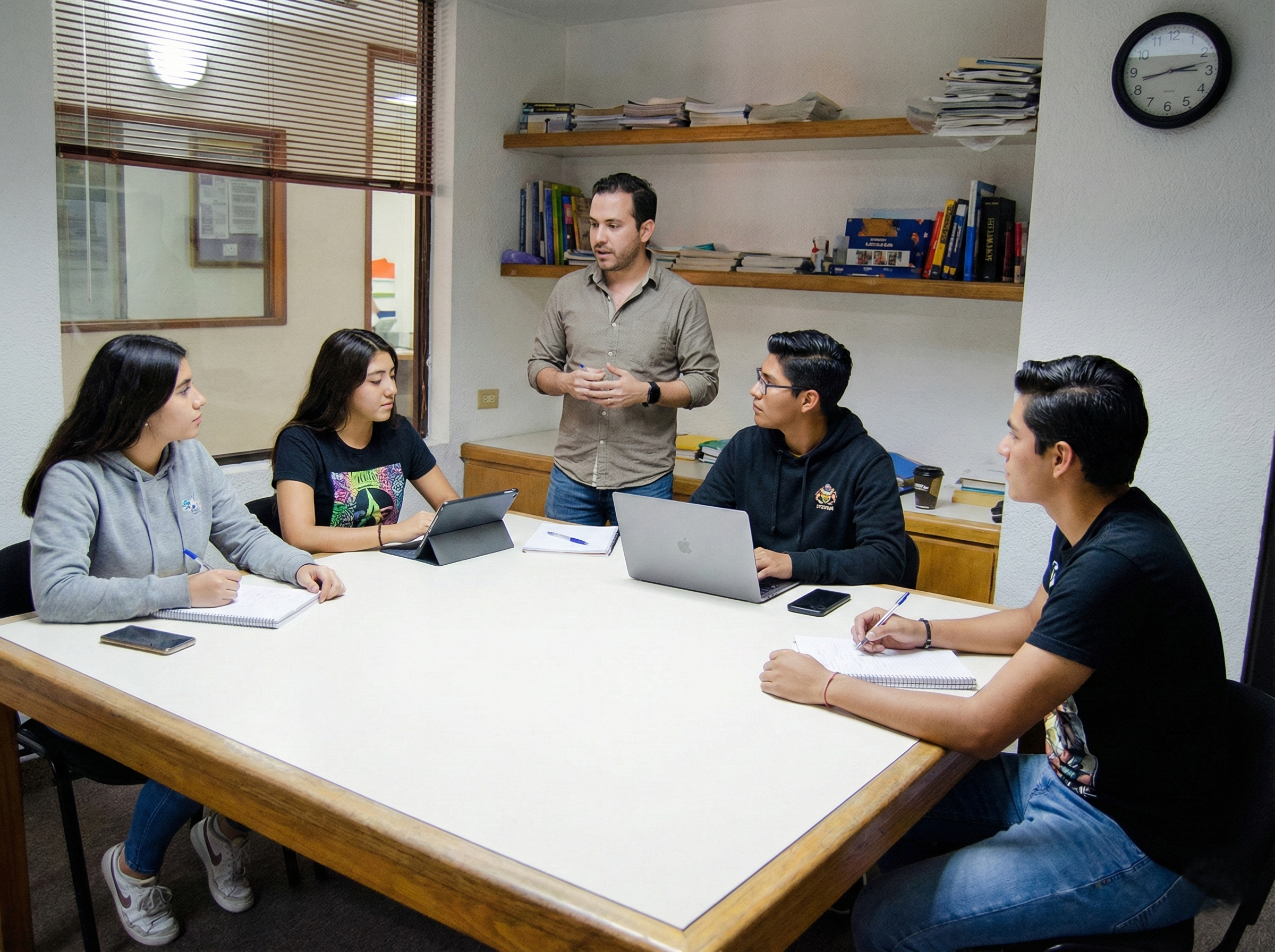 Alumnos en clase de Kingston Institute